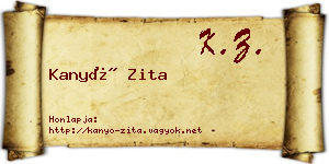 Kanyó Zita névjegykártya