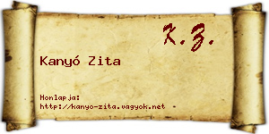 Kanyó Zita névjegykártya